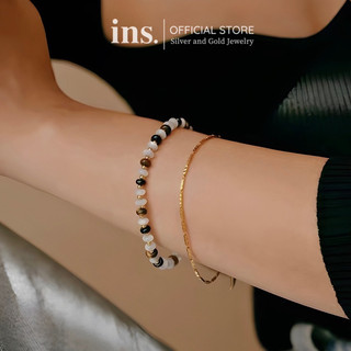 Lắc tay bạc INS phối đá Mắt Hổ tự nhiên