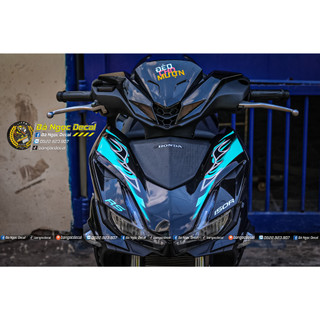 TEM LỬA DÁN XE WINNER X V3 MÀU ĐEN XANH NGỌC
