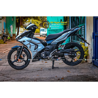 Tem dán rs150r xe winner x v3 màu trắng đen