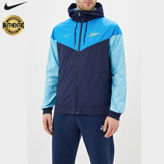Áo khoác nam Nike chính hãng màu xanh có nón trùm đầu vải xịn bên trong lót lưới cách nhiệt