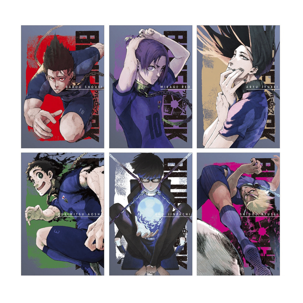 Post card các nhân vật anime Blue Lock.