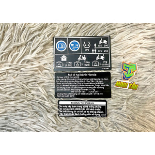 Bộ tem thông số và năm sx Shmode 2019, tem đẹp sắc nét