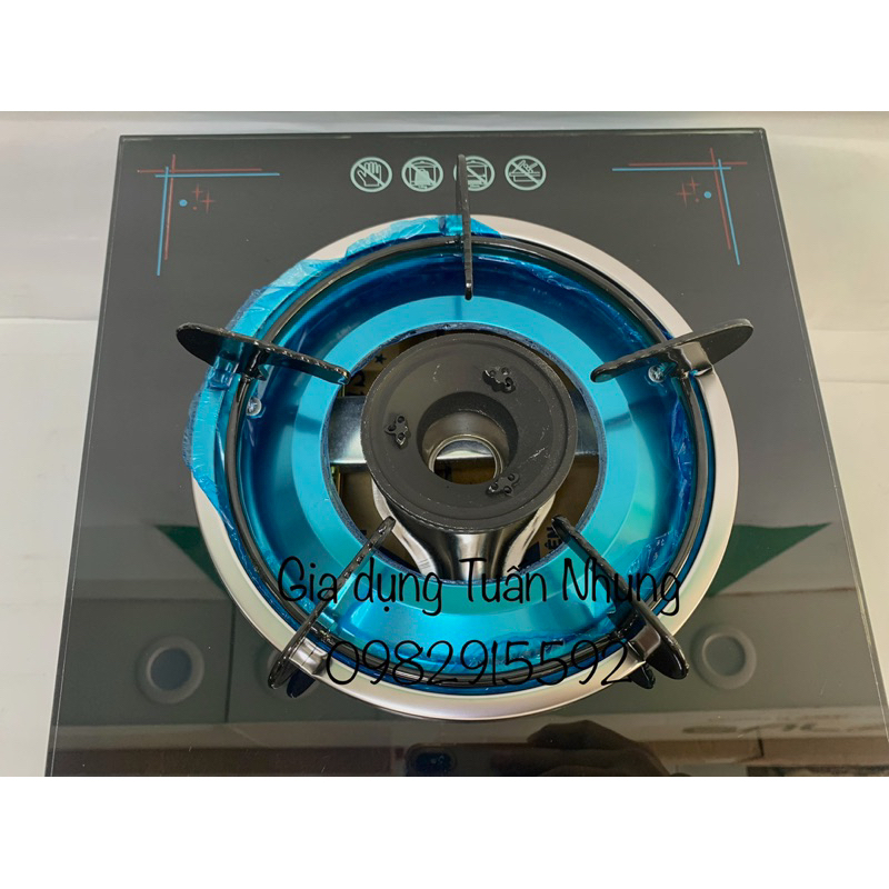 Bếp gas đơn mặt kính Mystar M-D1,M-D2 - Kính đen - Dùng bình gas lớn 6kg/ 12kg