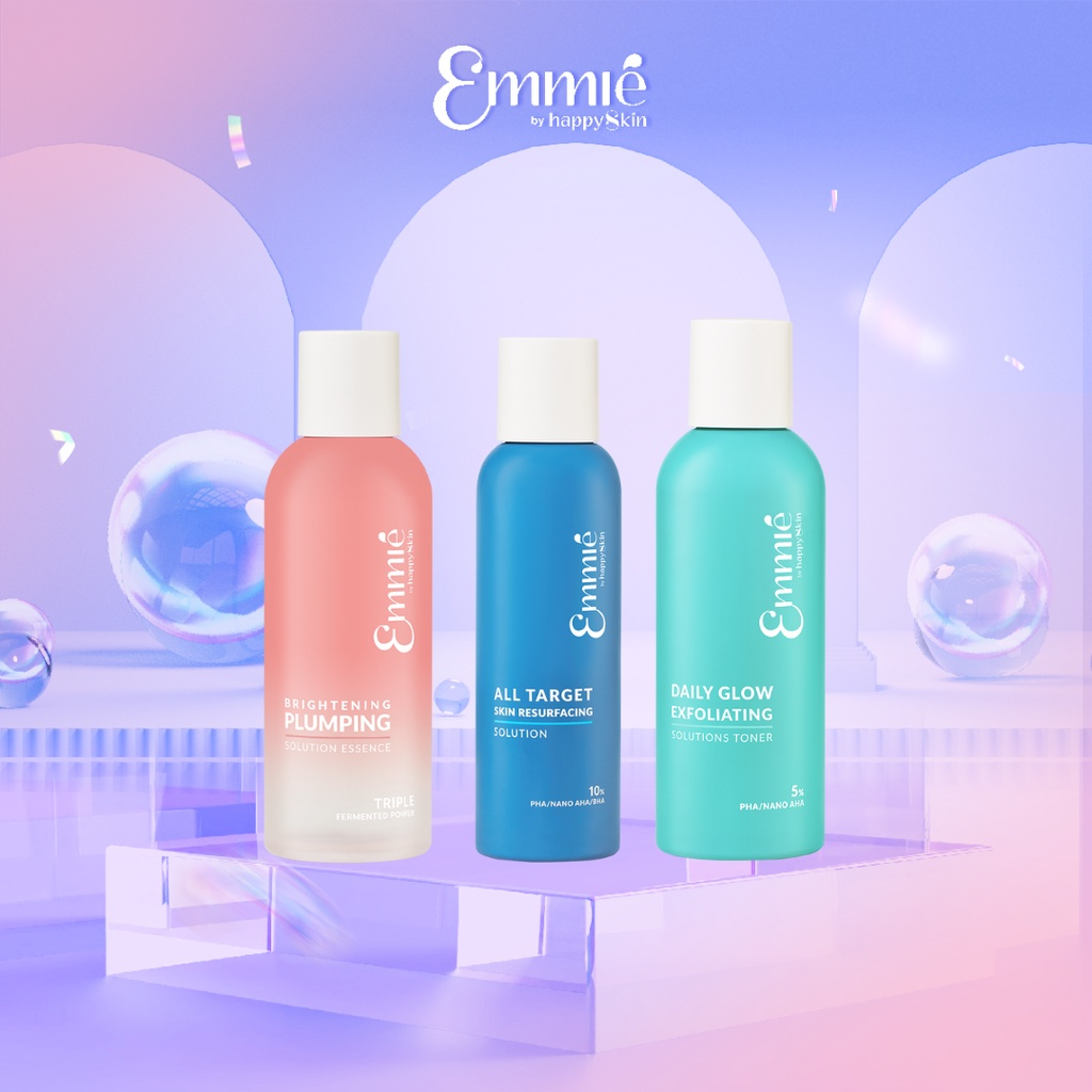 Bộ Đôi Toner 5% 12% - Nước Thần Làm Sáng Da Căng Mọng Emmié By Happy Skin 230ml