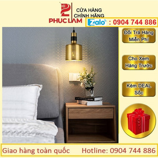 Đèn thả chao đồng hiện đại thả đầu giường, phòng ngủ, bàn ăn