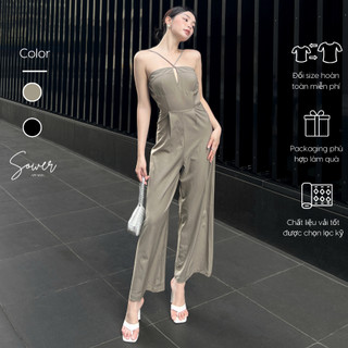 Jumpsuit nữ dài ống rộng Sower có mút đệm ngực – Hera jumsuit