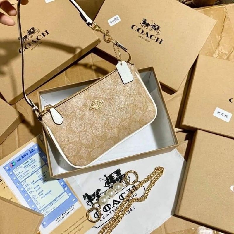 Túi kẹp nách #coach. dây ngọc 20cm chuẩn xịn sò có hộp