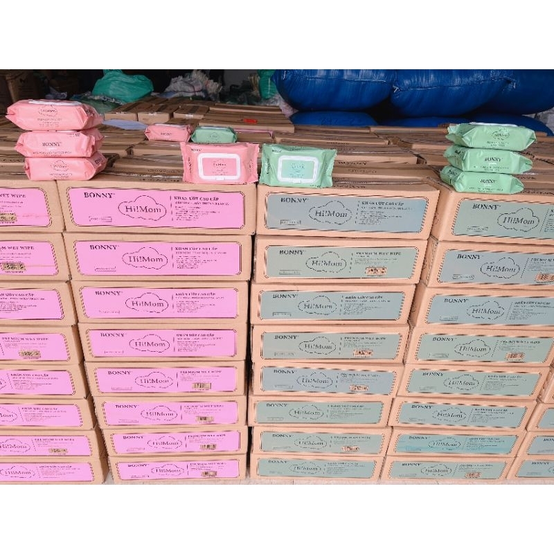 Khăn ướt không mùi đủ màu,đủ loại Hi mom, 80 tờ,aiko, aki, mooncare