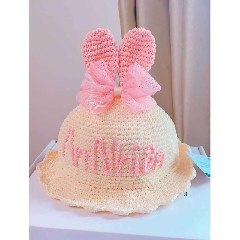 🌸 Nón tai thỏ , có khắc tên 🌸