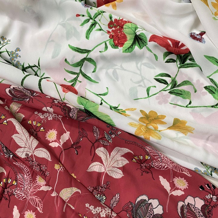 Khúc 2m VOAN LỤA HỌA TIẾT - Mỏng, Mềm, Rũ, Đẹp, Co Giãn Nhẹ - Khổ 1m5 - May Áo Đầm Cần Lót, Áo Dài, Kiểu