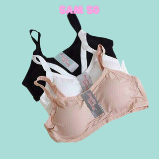 Áo lót không gọng bra học sinh 3 dây có mút ngực tháo rời được. Free size từ 30kg đến 48kg Sam Clothing