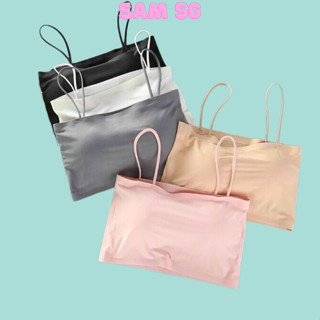 Áo ống bra su 2 dây cúp ngực có mút mỏng tháo rời được free size từ 30kg tới 48kg Sam Clothing