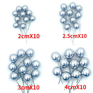 Set bi xốp màu bạc trang trí bánh kem