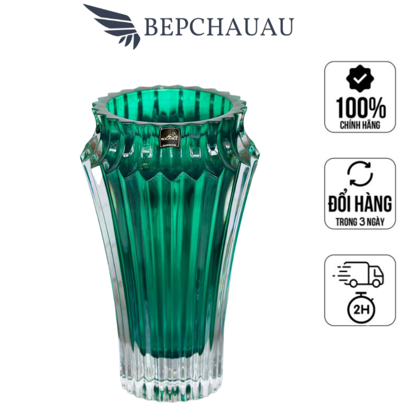 Lọ Hoa Pha Lê ROGASKA CROWN JEWEL, Cao 25,5cm, Nhập Đức, Bepchauau
