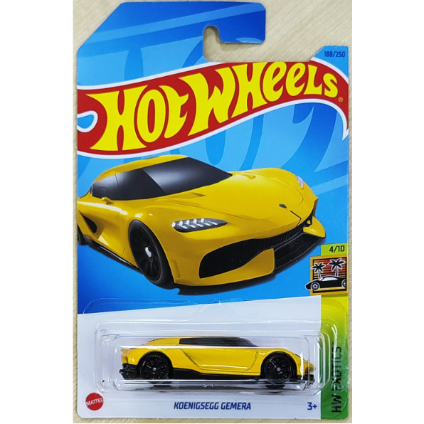 Xe mô hình Hot Wheels 1/64 Koenigsegg Gemera yellow (new)