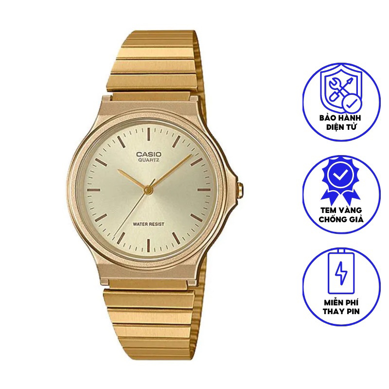 Đồng Hồ Casio Nữ Dây Kim Loại STANDARD MQ-24G-9EDF Chính Hãng