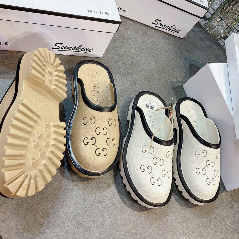 Siêu phẩm Dép Sục đúc gc letty shoes hàng fullbox cao 3cm chuẩn au nhiều màu siêu xinh đế bằng êm chân dể mang