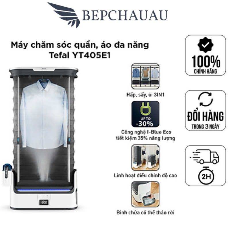 Máy Chăm Sóc Quần Áo TEFAL YT4050E1, Máy Giặt Sấy Nhanh Quần Áo, Nhập Đức, BH 12 Tháng, Bepchauau