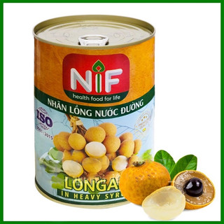 Nhãn ngâm nước đường đóng lon NIF - lon 560g