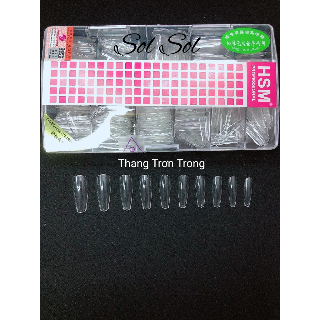 Móng úp lẻ size HSM - phom THANG TRƠN TRONG