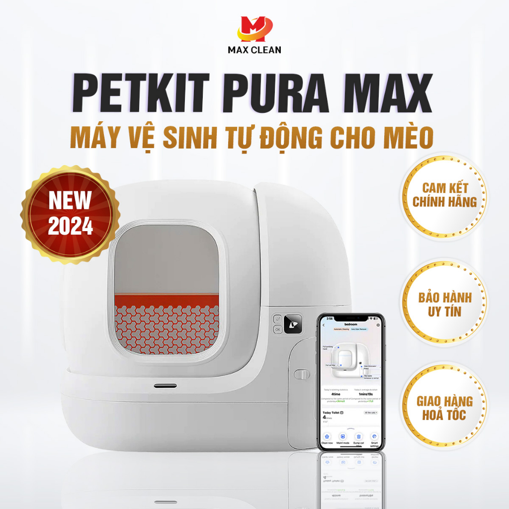 New 2024 - Máy Vệ Sinh Tự Động Cho Mèo PETKIT PURA MAX - Max Clean