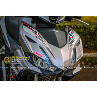 TEM LỬA DÁN XE WINNER X V3 MÀU BẠC XANH ĐEN
