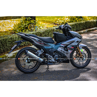 TEM LỬA DÁN XE WINNER X V3 MÀU BẠC XANH ĐEN