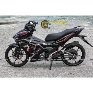 Tem dán rs150r xe winner x v3 màu đen đỏ