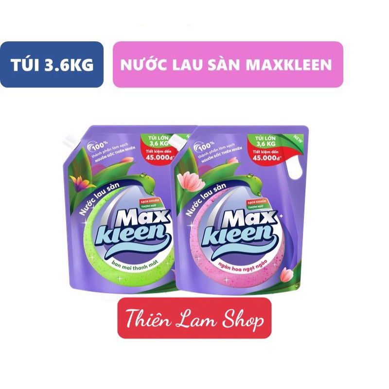 Nước lau sàn Maxkleen túi 3.6kg