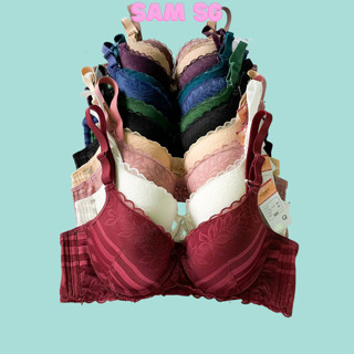 Áo ngực ren có gọng đệm lót mút vừa 3cm 4 móc cài bản dây lưng to che mỡ lưng nâng ngực hàng Việt Nam Sam Clothing