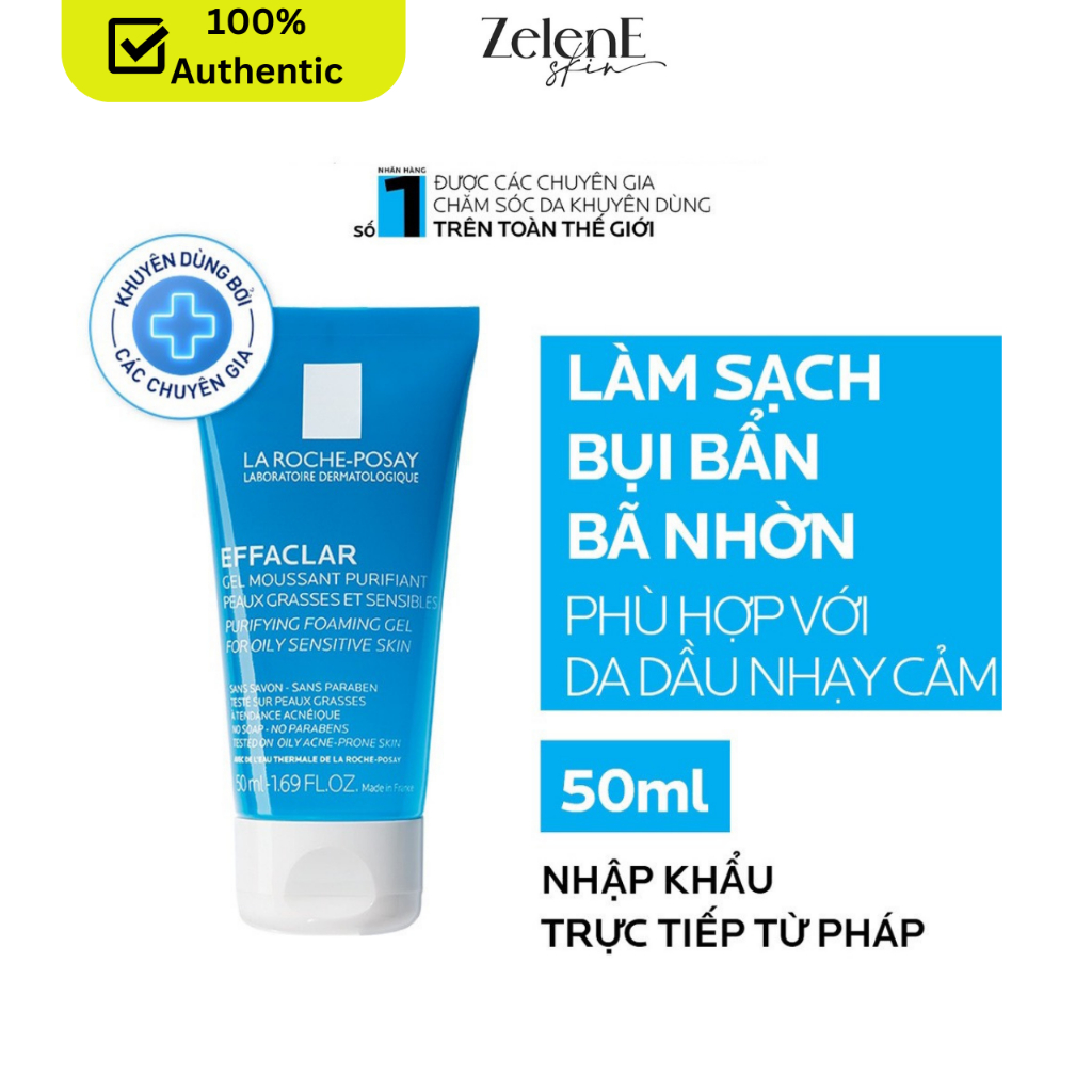 Sữa Rửa Mặt La Roche Posay Cho Da Dầu, Da Mụn Effaclar Purifying Foaming Gel 50ml