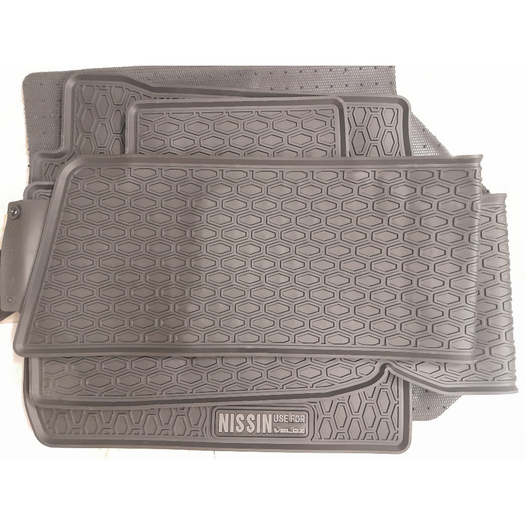 Thảm Sàn, Thảm Lót Sàn Cao Su Nissin Đúc Vân Tổ Ong Chuẩn Form Xe Toyota Veloz