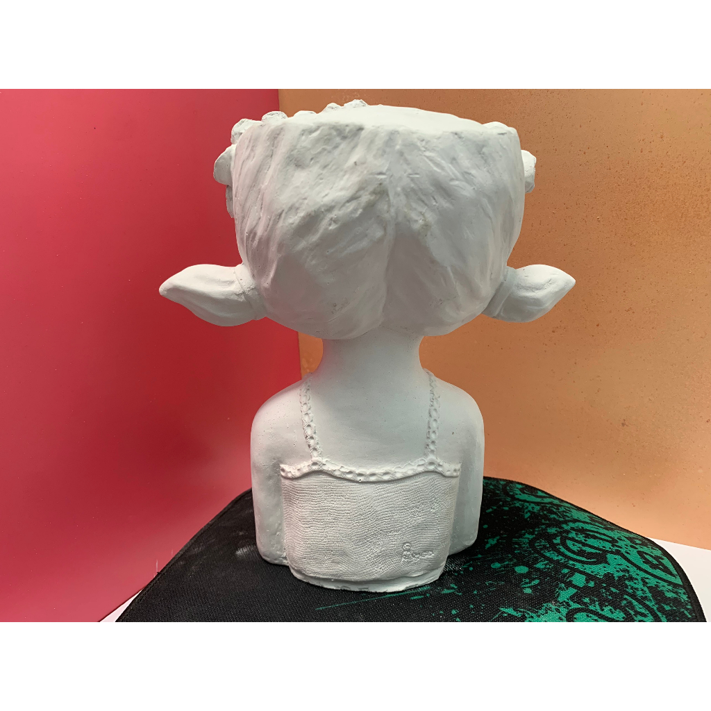 Tô Tượng Thạch Cao Cô Gái Thiên Thần Size Lớn - Tượng Tô Màu Cho Bé Tặng 1 Tượng Nhỏ Dễ Thương - Bảo Bình Decor