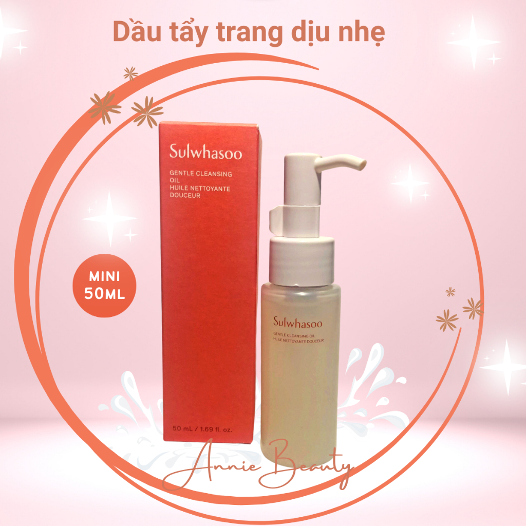 Dầu tẩy trang Sulwhasoo 50ml phiên bản mới, dịu nhẹ làm sạch sâu bụi bẩn, cặn trang điểm từ lỗ chân lông mà vẫn ẩm mịn