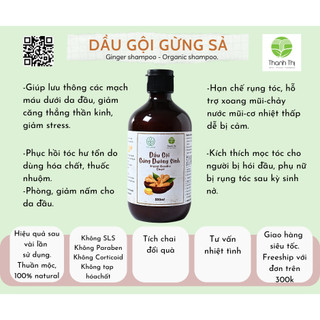 Dầu gội gừng sả Thanh Thị 500ml