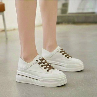 giày thể thao sneaker độn đế da miếng siêu mềm mẫu mới fullbox