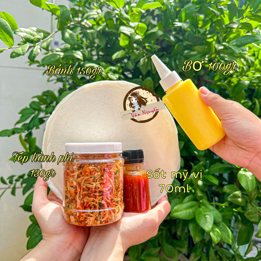Combo bánh tráng tóp mỡ mini tặng 2 sốt. Bánh tráng vân nguyễn