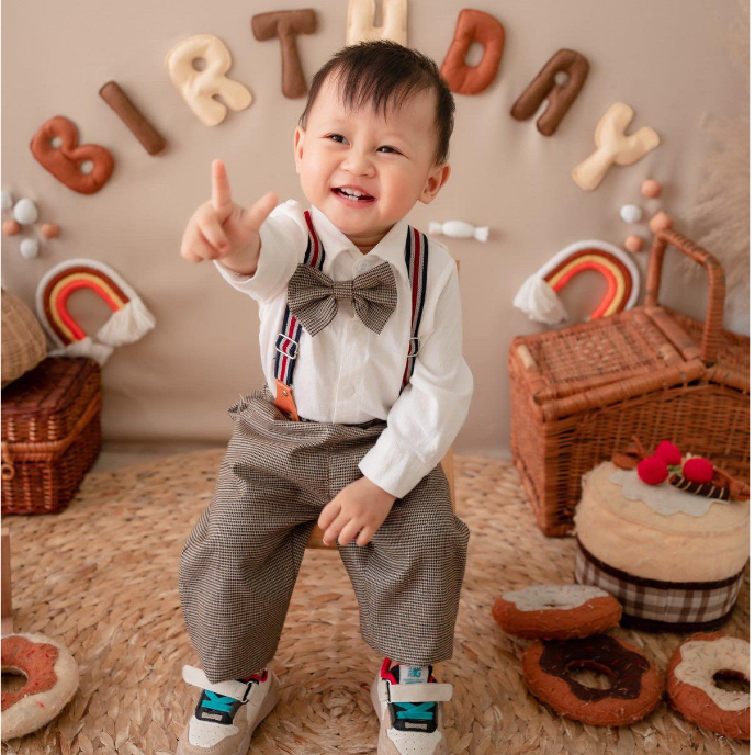 Set sơ mi công tử bé trai Hàn Quốc áo sơ mi cho bé trai 8-18kg  Củ khoai tây shop chất mềm mịn phong cách sành điệu