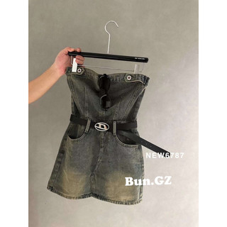 váy đầm quây jeans mốc kh