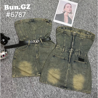 váy đầm quây jeans mốc kh