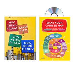 Sách-Combo:Học tiếng Trung giao tiếp cho người đi làm qua sơ đồ tư duy+Make your chinese map+DVD tài liệu