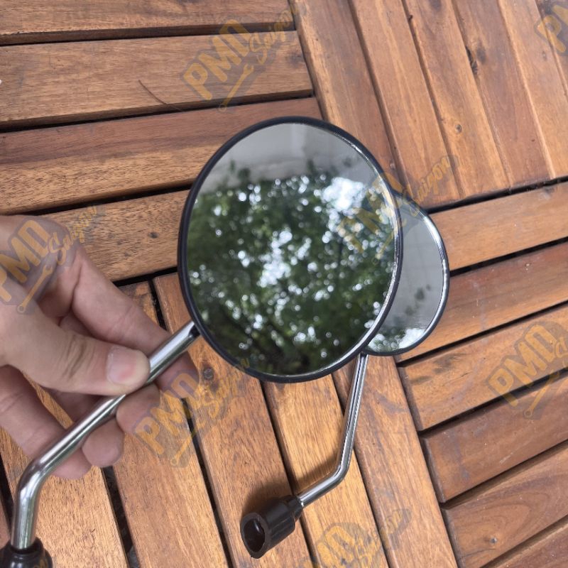 Gương chiếu hậu, kính chiếu hậu cub đèn tròn chân ngắn 8mm