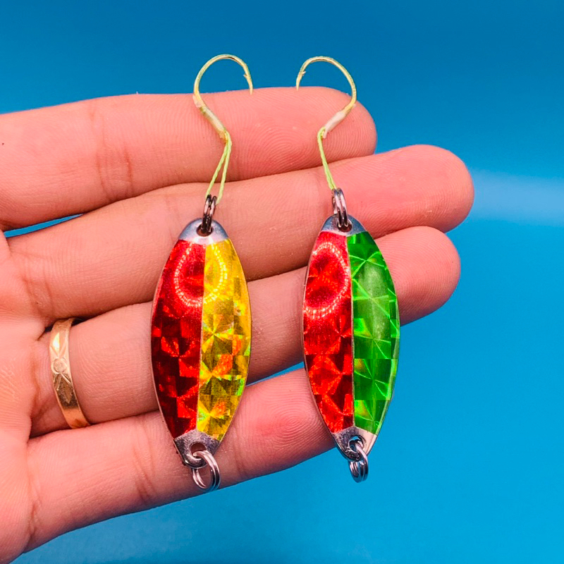 Mồi thìa lượn câu chày 4g , 6g lưỡi đơn thìa spoon lure suối sông hồ