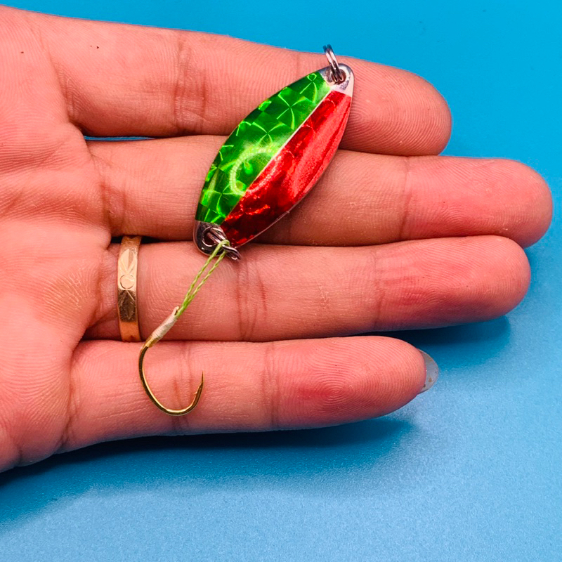 Mồi thìa lượn câu chày 4g , 6g lưỡi đơn thìa spoon lure suối sông hồ