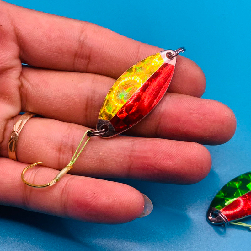 Mồi thìa lượn câu chày 4g , 6g lưỡi đơn thìa spoon lure suối sông hồ