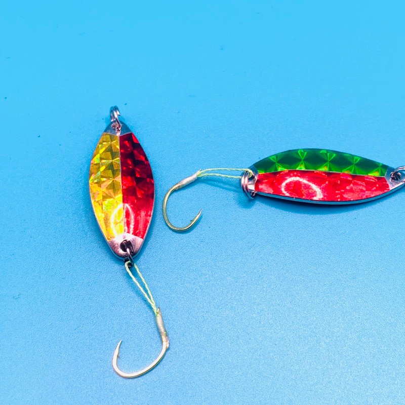 Mồi thìa lượn câu chày 4g , 6g lưỡi đơn thìa spoon lure suối sông hồ
