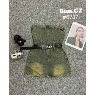 váy đầm quây jeans mốc kh
