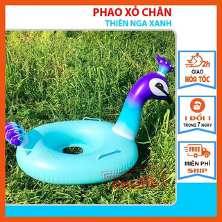 Phao bơi trẻ em hình thú chống lật cho bé - phao xỏ chân hình THIÊN NGA XANH