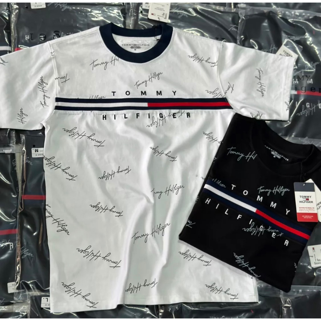 Áo Phông Tommy Chữ Kí Phiên Bản Mới Nhất 2023 - Áo Thun Tommy Thêu Phong Cách Boy Phố Chất Cotton Co GiãN 4c