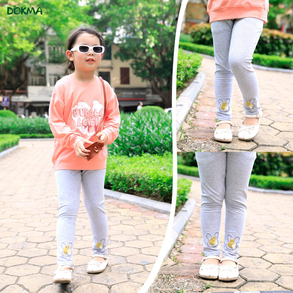 DOKMA - Quần legging cotton Dokma cho bé gái